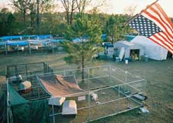 Camp Katrina's dog kennel