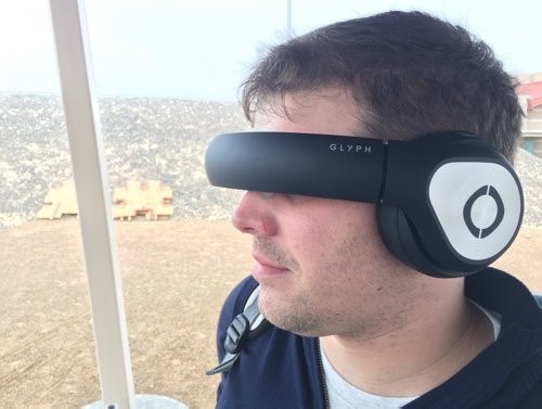 Bleeker controlling a drone by moving his head