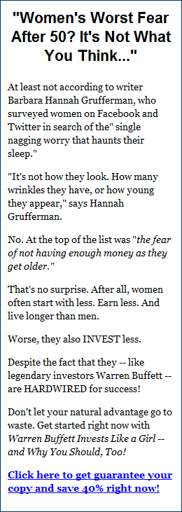 Women's worst fear after 50? It's not what you think... Women's worst fear after 50? It's not what you think...