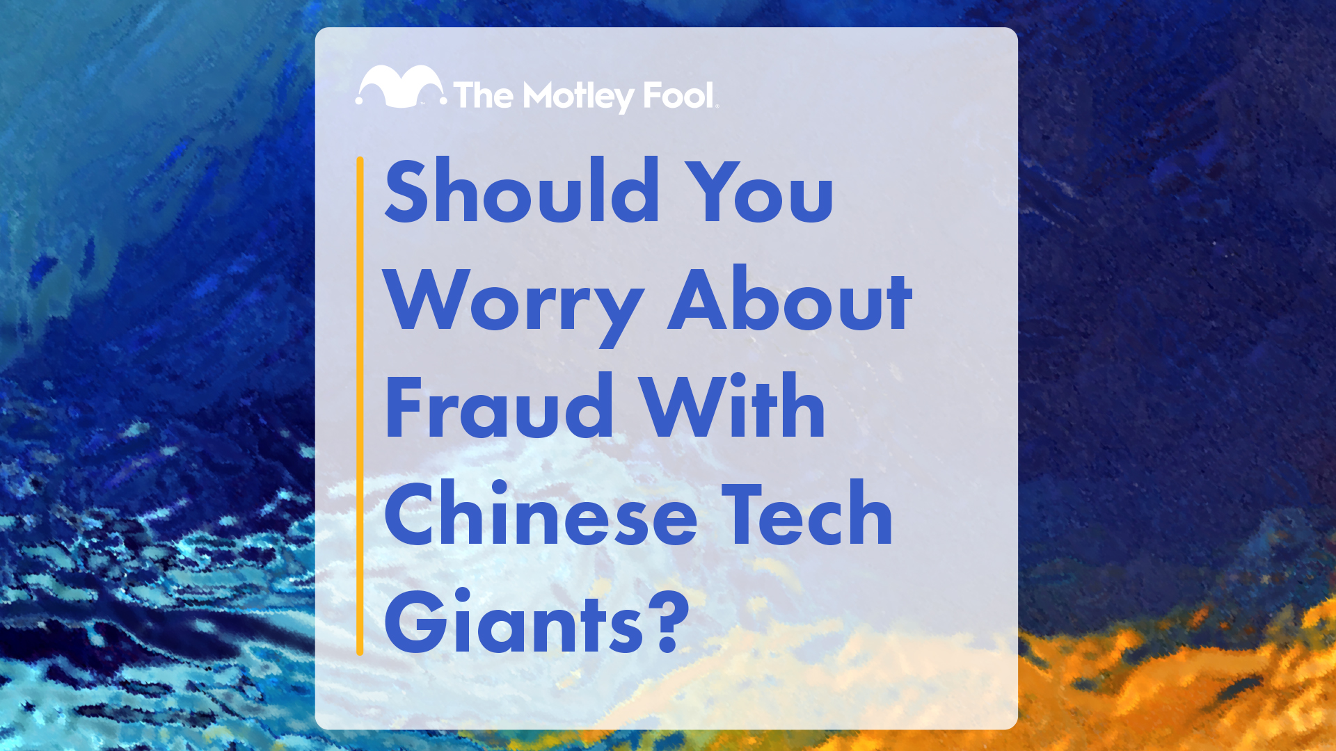 Should You Worry About Fraud With Chinese Tech Giants? | The Motley Fool 1 Should You Worry About Fraud With Chinese Tech Giants? | The Motley Fool