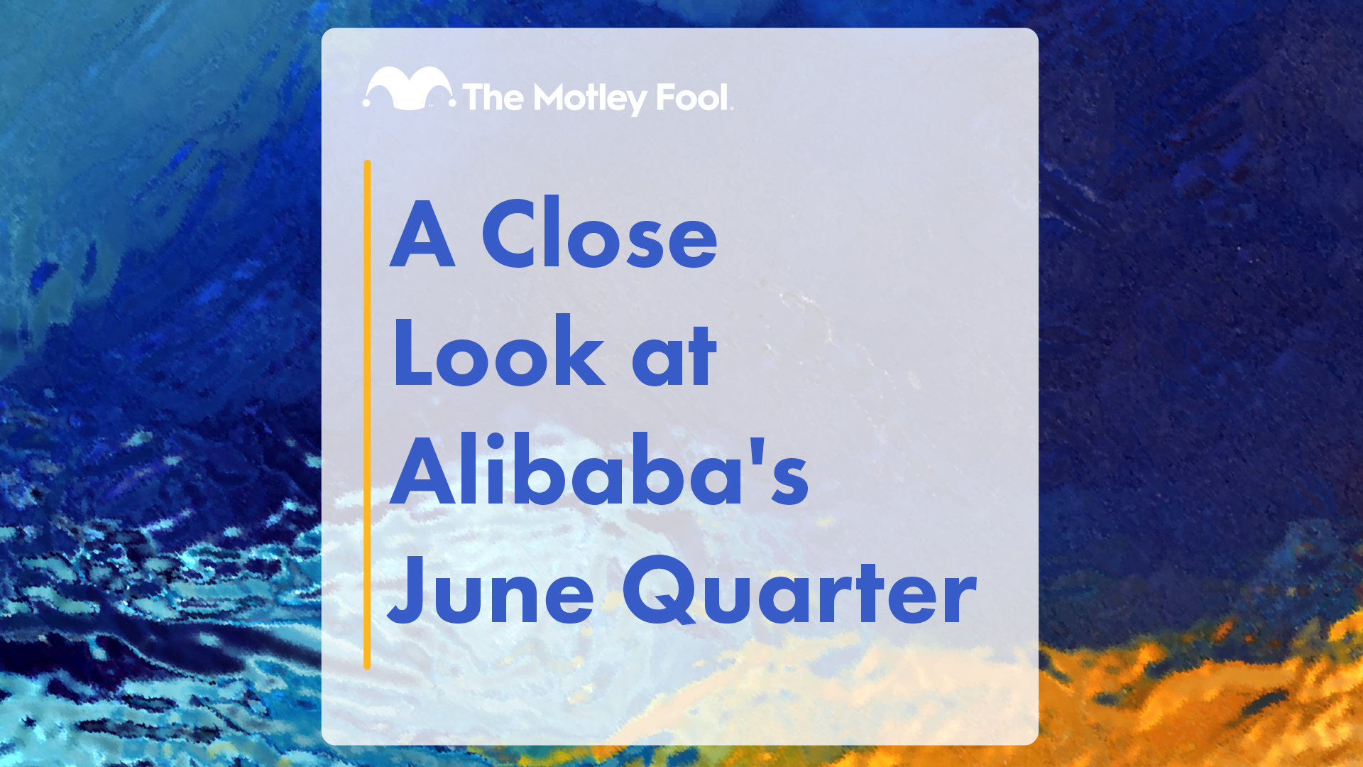 A Close Look at Alibaba's Quarter | The Motley Fool 1 A Close Look at Alibaba's Quarter | The Motley Fool