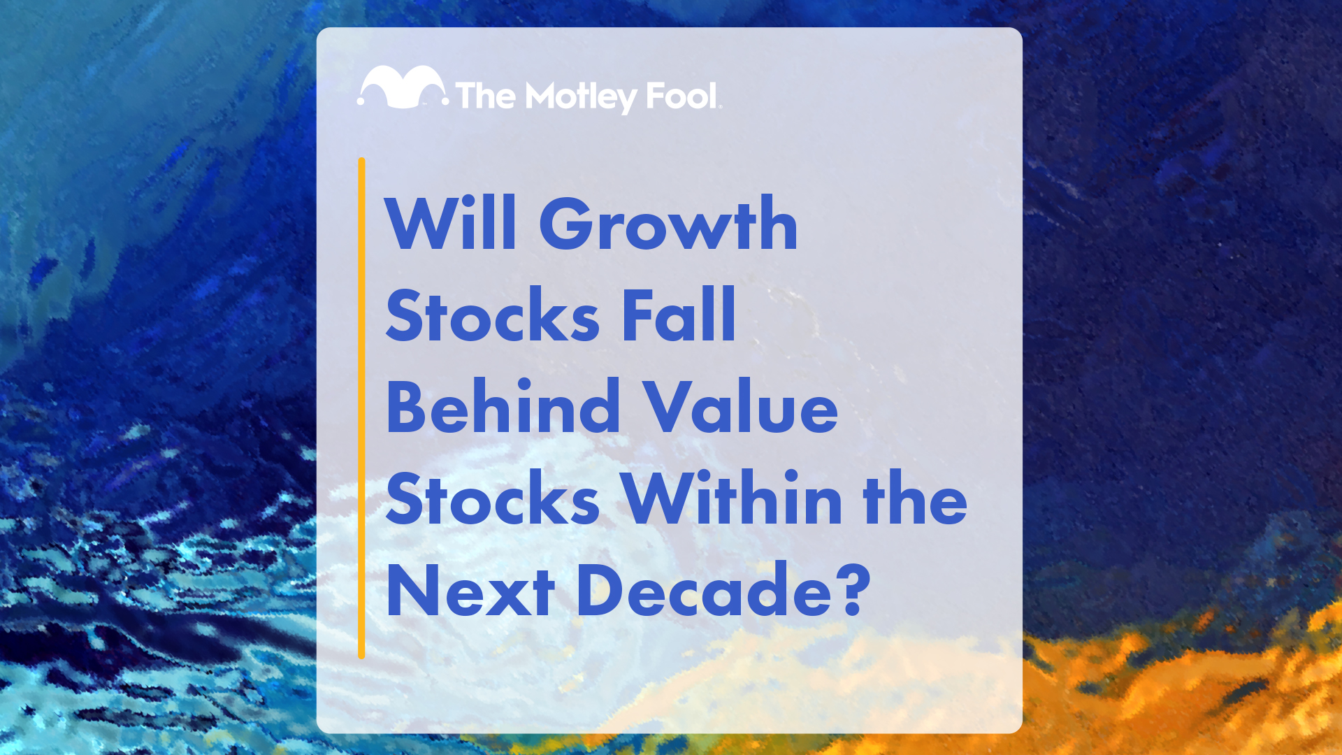 Will Growth Stocks Fall Behind Value Stocks Within the Next Decade? | The Motley Fool 1 Will Growth Stocks Fall Behind Value Stocks Within the Next Decade? | The Motley Fool