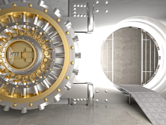 Open bank vault