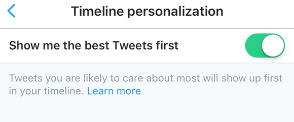 Twitter Timeline Tweet Order