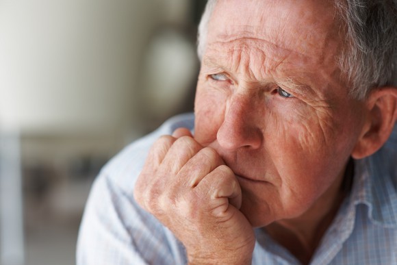 Elderly Man Pondering His Future Getty