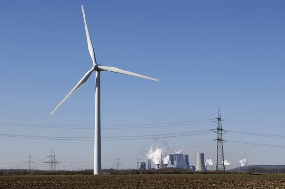 Wind And Coal Power Plant
