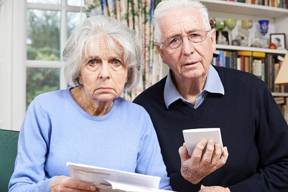 Senior Couple Worried About Finances Getty