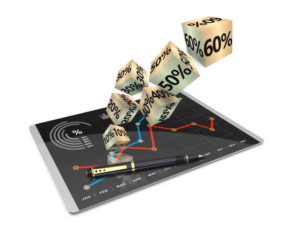 Prices and economic statistics coming out of a tablet.