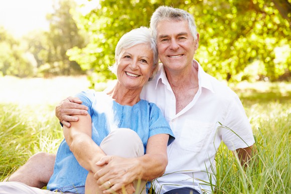 Senior couple at the park