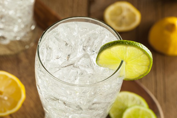 Sparkling soda in a glass