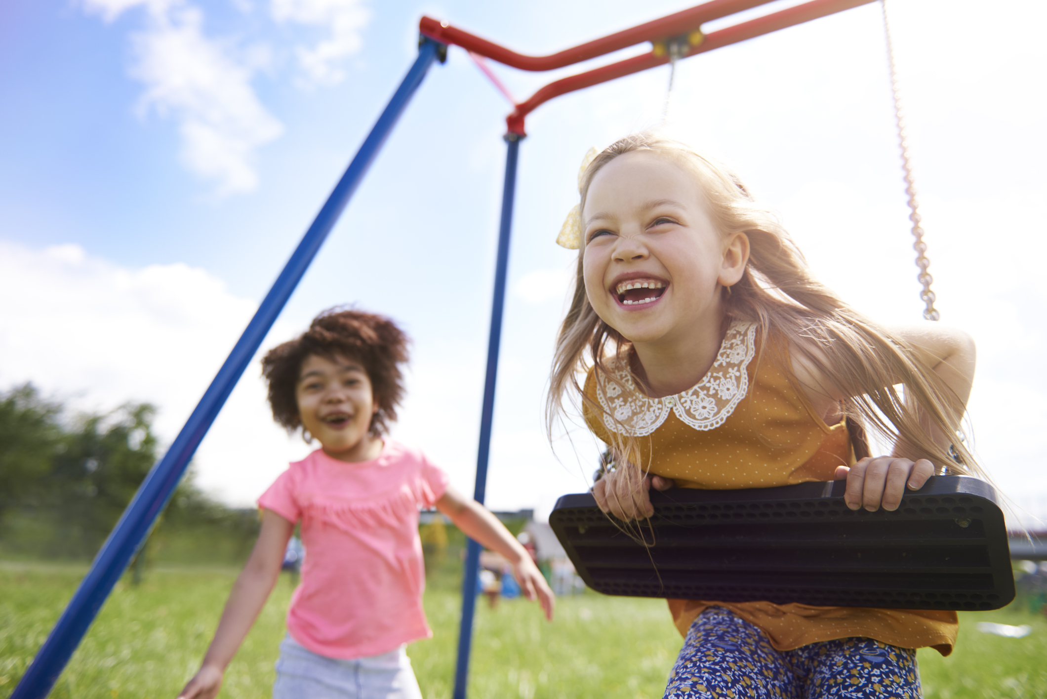 Children playing in park