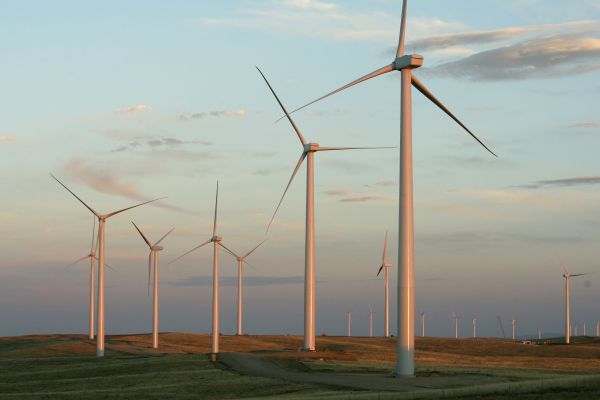 Wind turbines owned by Berkshire Hathaway's utility subsidiary.