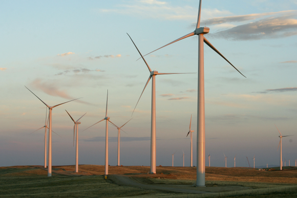 Wind turbines owned by Berkshire Hathaway's utility subsidiary.