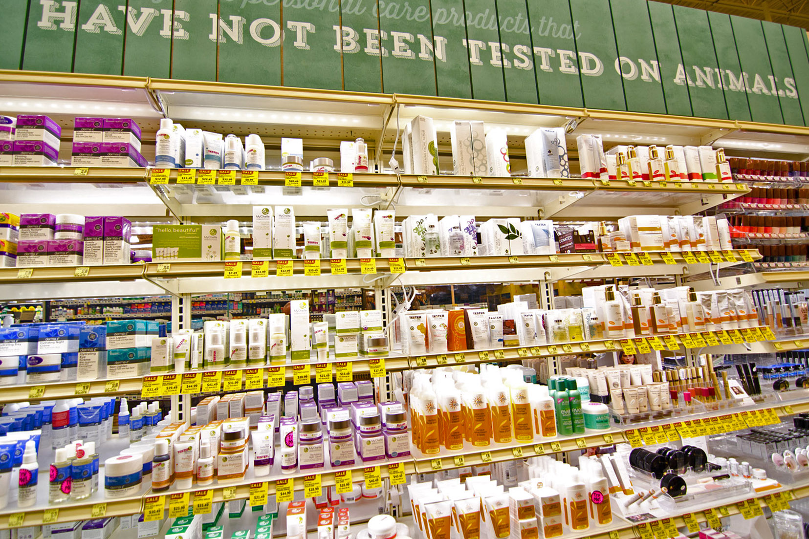 A display in a Whole Foods store.