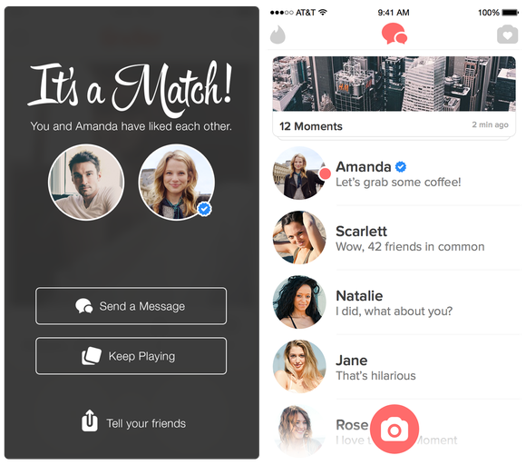 A feature of the Tinder app that now allows users to become "verified".