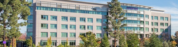 A view of a Synopsys building.
