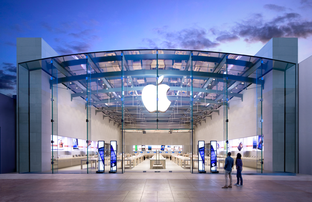 The outside of an Apple store
