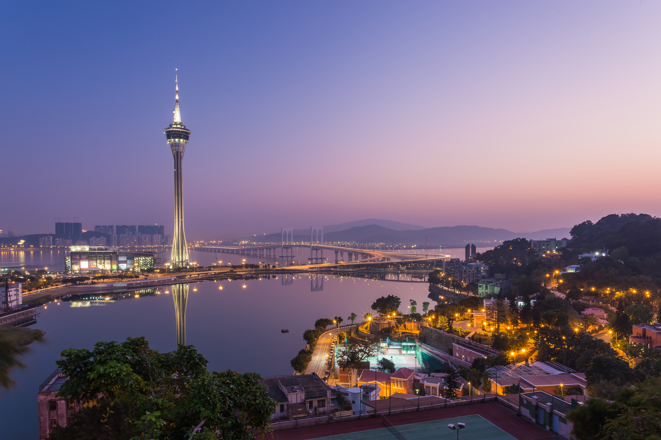 Macau casino skyline at night