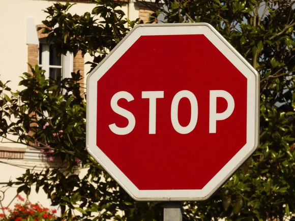 Red stop sign
