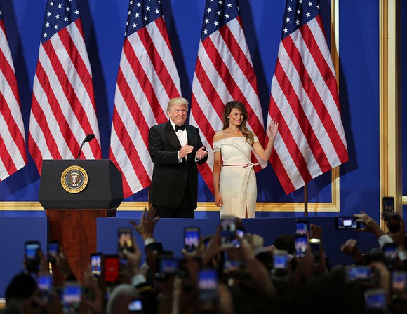 Donald Trump with wife Melania.