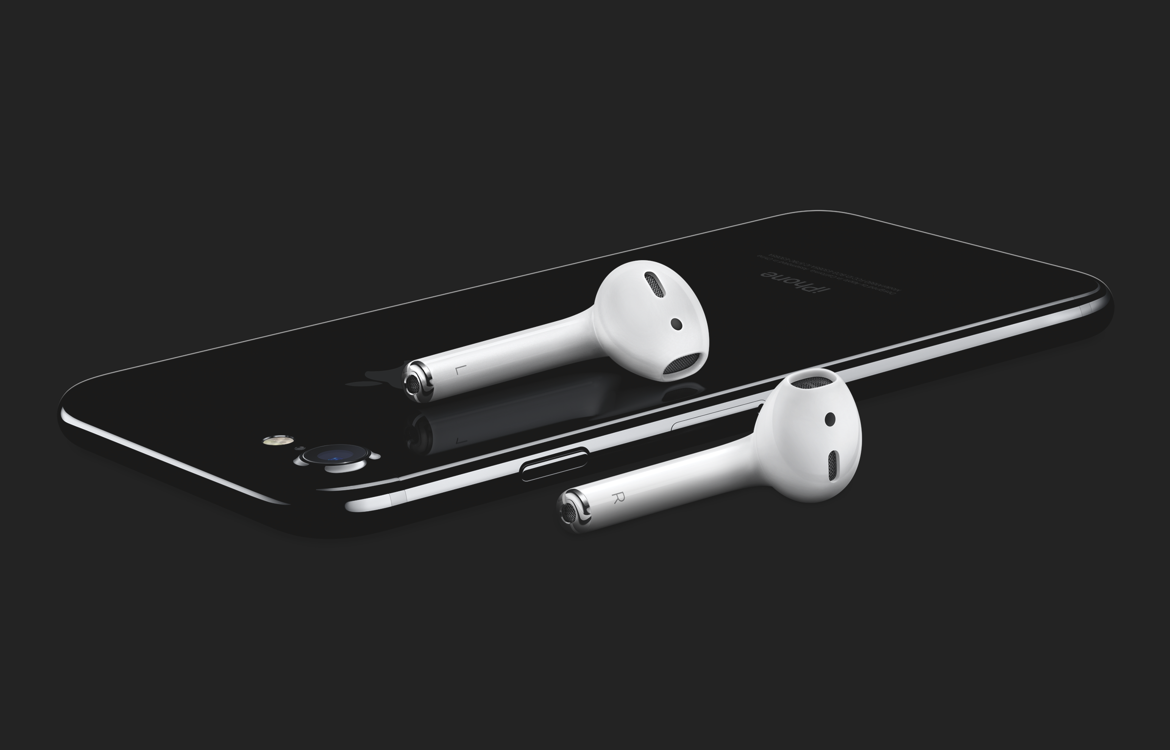 iPhone 7 with AirPods