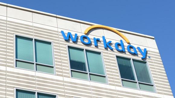 Workday headquarters building sign
