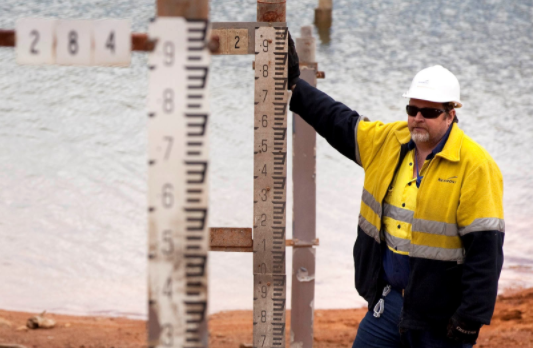 A Newmont Mining employee.