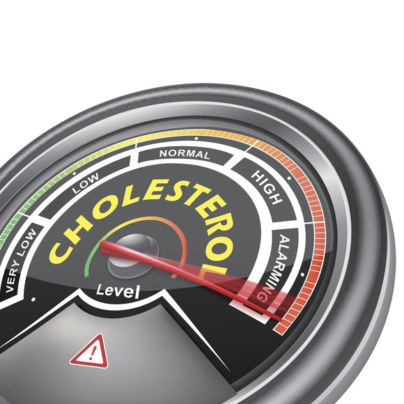 Cholesterol meter measuring the highest setting