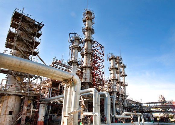 A gas processing plant.
