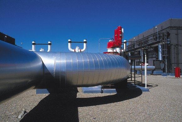 A natural gas pipeline.