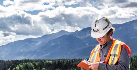 Teck employee in the field