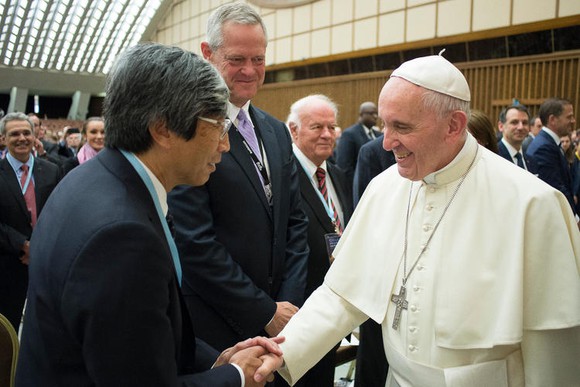 NantHealth chairman and CEO Dr. Patrick Soon-Shiung meets with Pope Francis