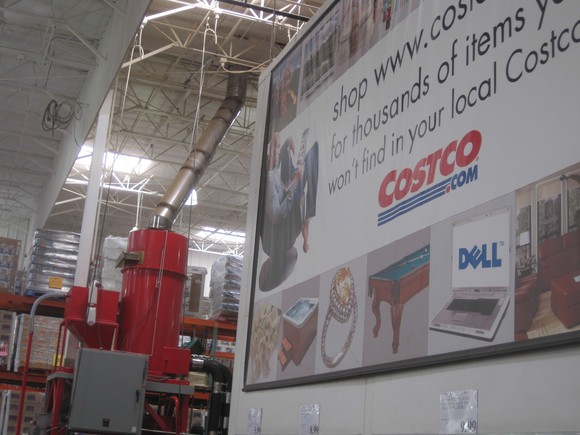 The entryway to a Costco store