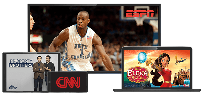 DISH Sling on various screens.