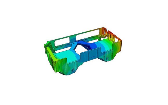 Model of a stress test on a 3D printed part.