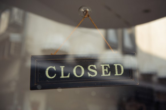 A closed sign