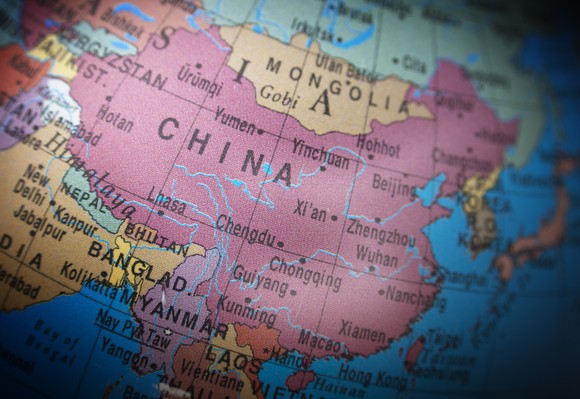 A map focused on China