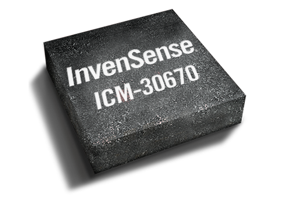 A rendering of an InvenSense-built chip.