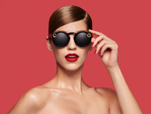 Woman wearing Snap Spectacles