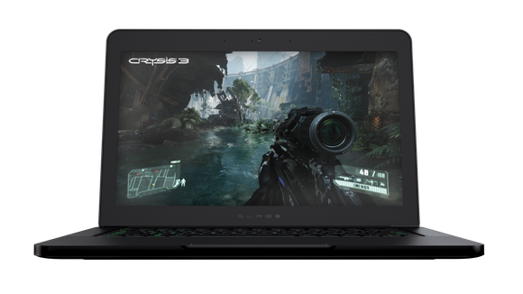A computer running a NVIDIA chip to play the first-person shooter game Crysis 3