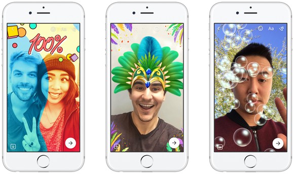 Facebook's new Messenger Day feature.