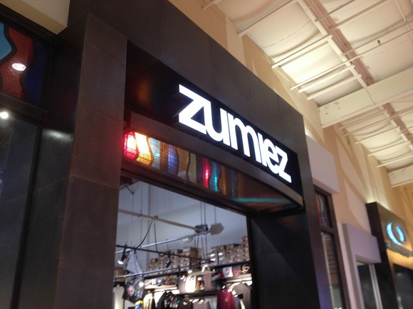 A Zumiez store inside a mall