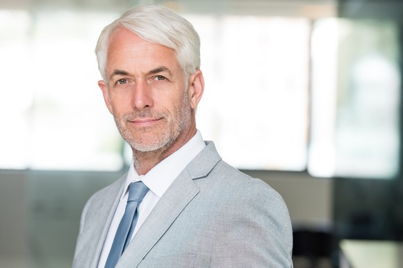 Older man in business suit