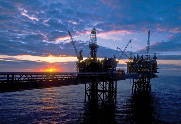 ConocoPhillips oil rig in the North Sea.