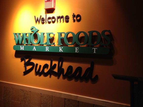 A Whole Foods sign from an Atlanta store