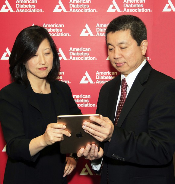 American Diabetes Association SVP of medical innovation Jane Chiang, MD and IBM Watson Health chief health officer Kyu Rhee, MD