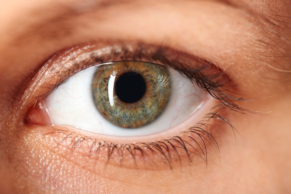 A closeup of an eye.