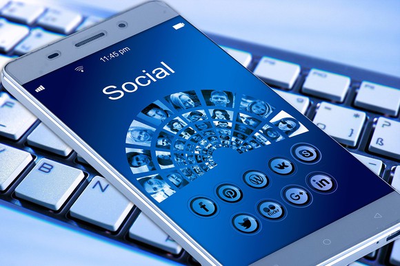 Social media apps displayed on a smartphone screen