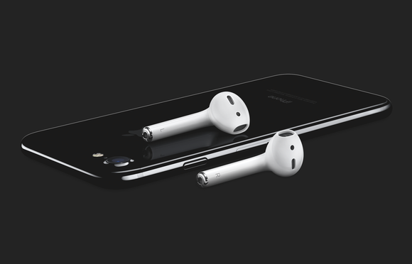 iPhone 7 with AirPods