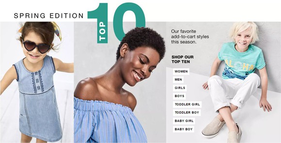 A promo for Gap's spring lineup.